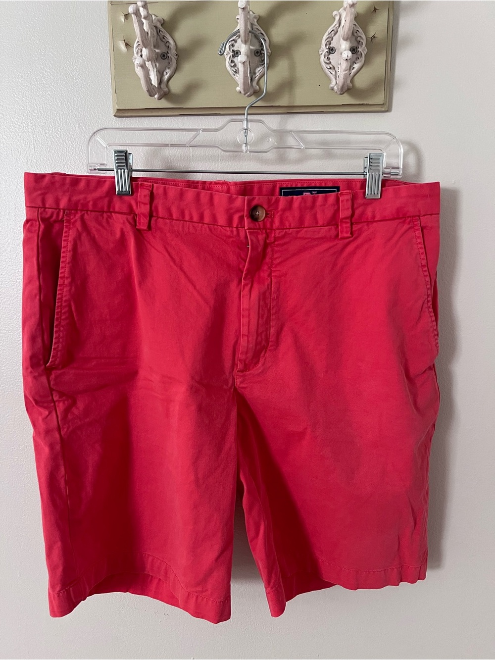 Vineyard Vines Coral Flat Front Men's Shorts